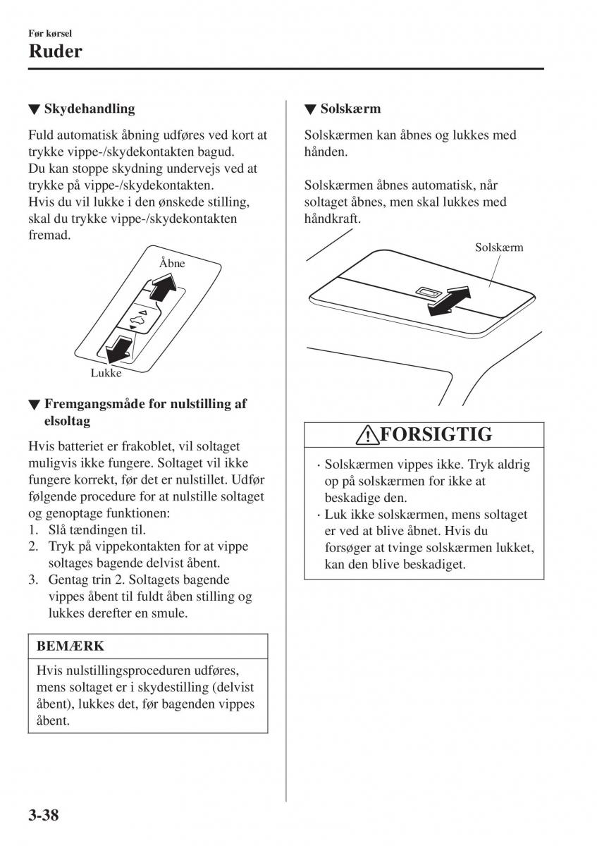 Mazda CX 3 Bilens instruktionsbog / page 114