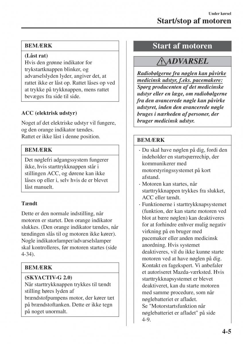 Mazda CX 3 Bilens instruktionsbog / page 141