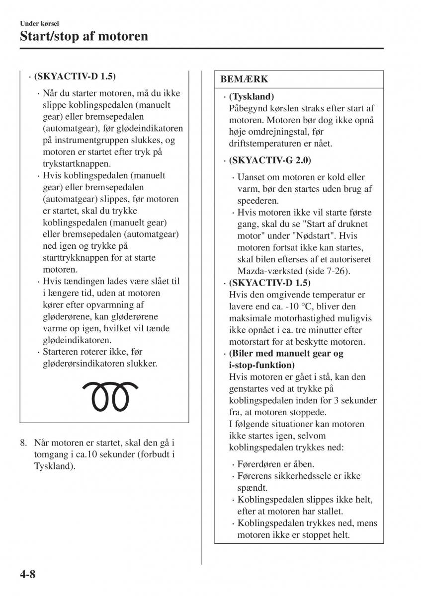 Mazda CX 3 Bilens instruktionsbog / page 144