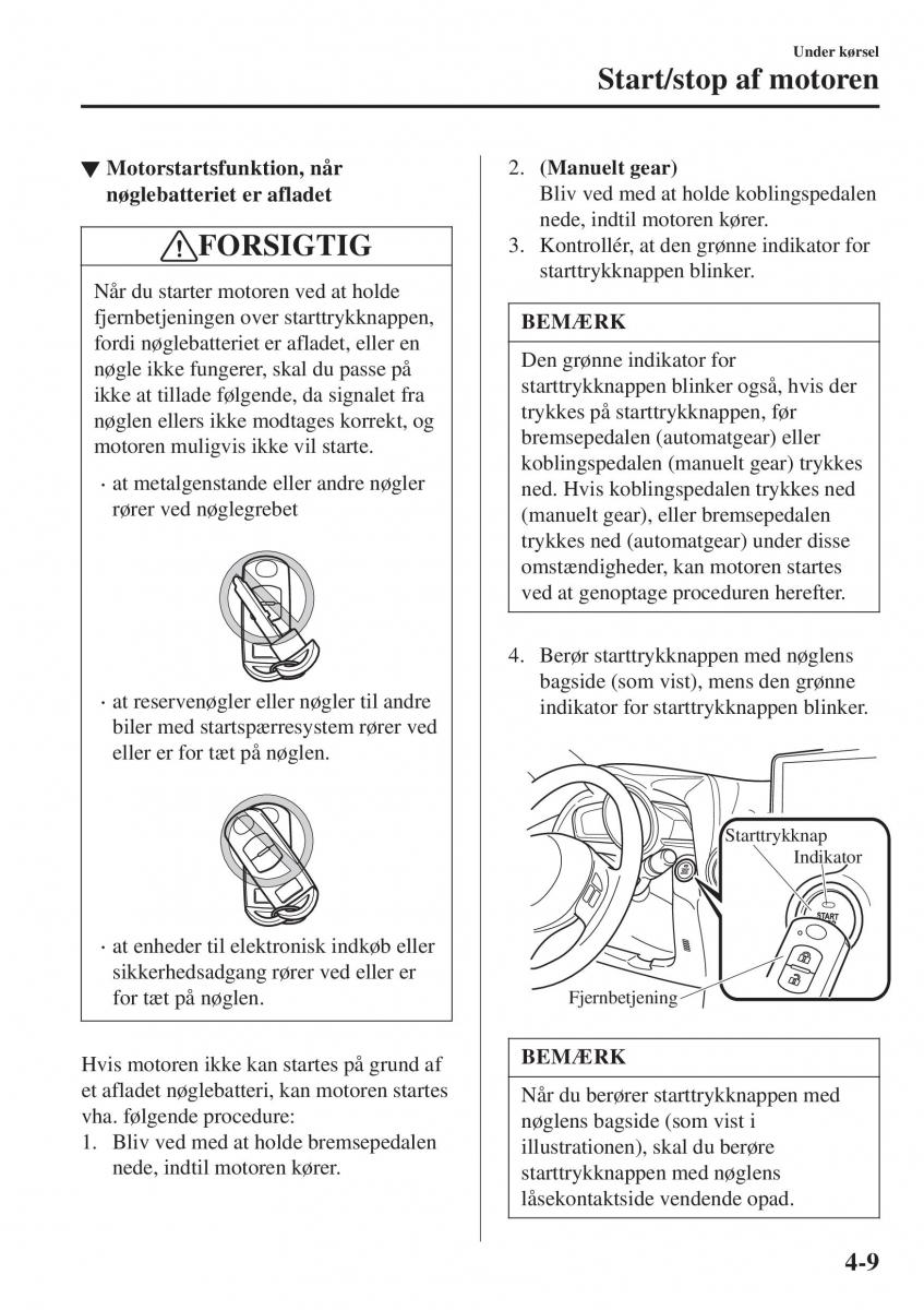 Mazda CX 3 Bilens instruktionsbog / page 145