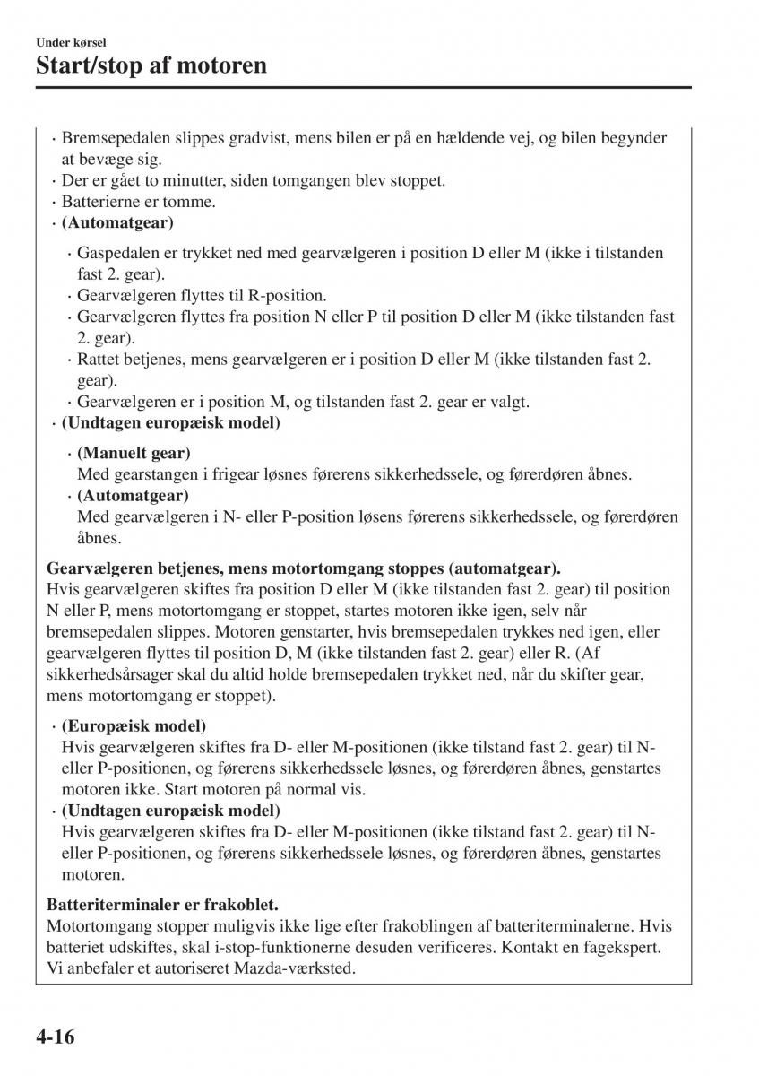 Mazda CX 3 Bilens instruktionsbog / page 152