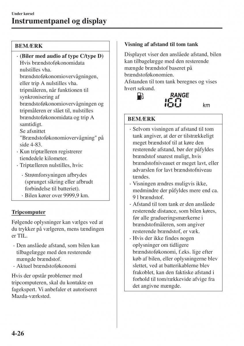 Mazda CX 3 Bilens instruktionsbog / page 162