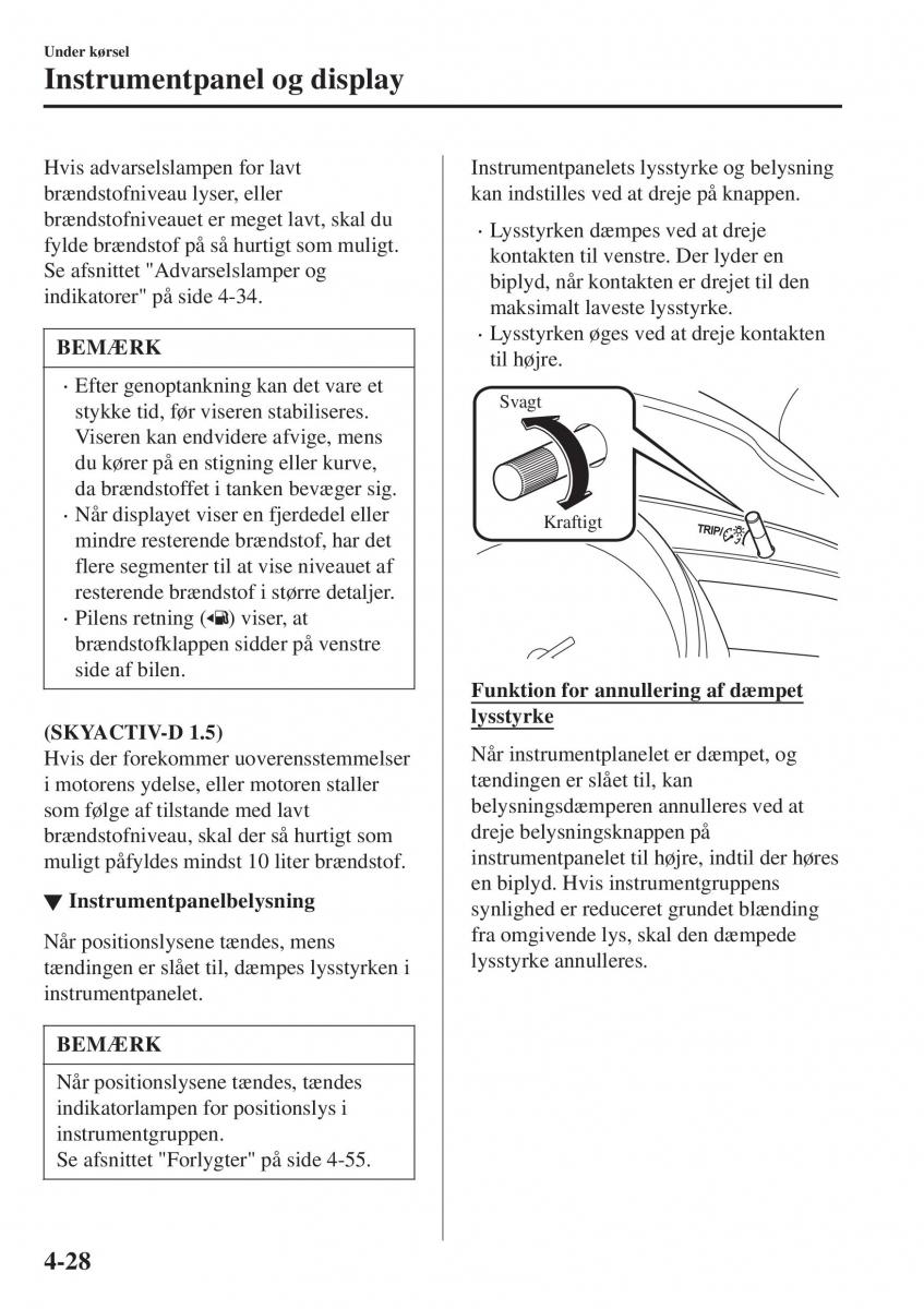 Mazda CX 3 Bilens instruktionsbog / page 164