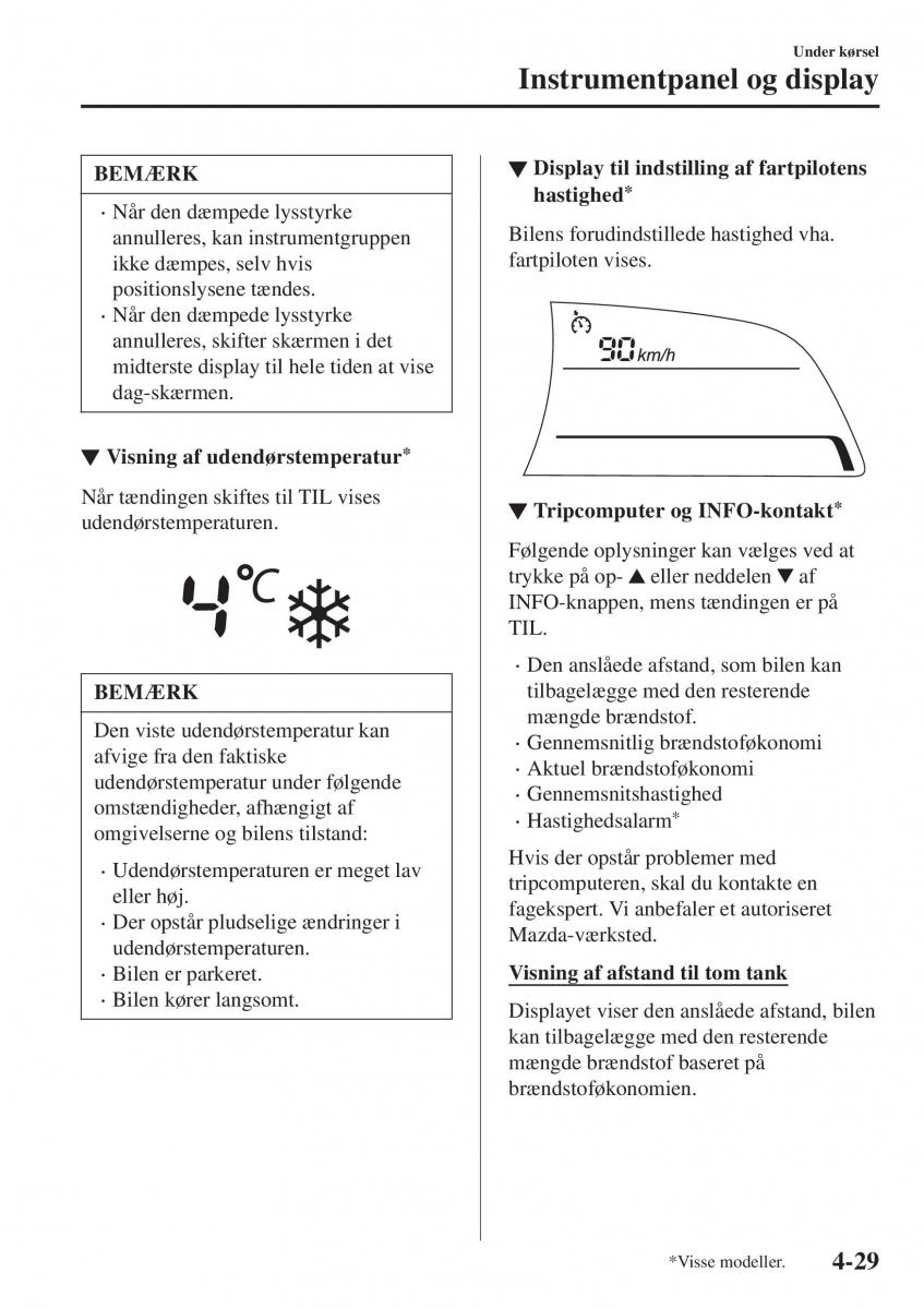 Mazda CX 3 Bilens instruktionsbog / page 165