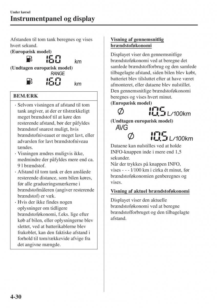 Mazda CX 3 Bilens instruktionsbog / page 166