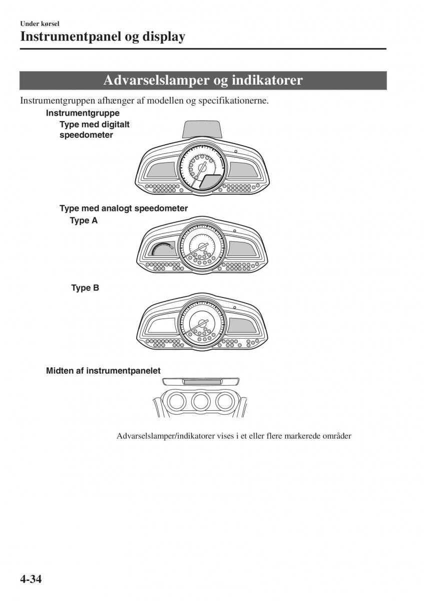 Mazda CX 3 Bilens instruktionsbog / page 170