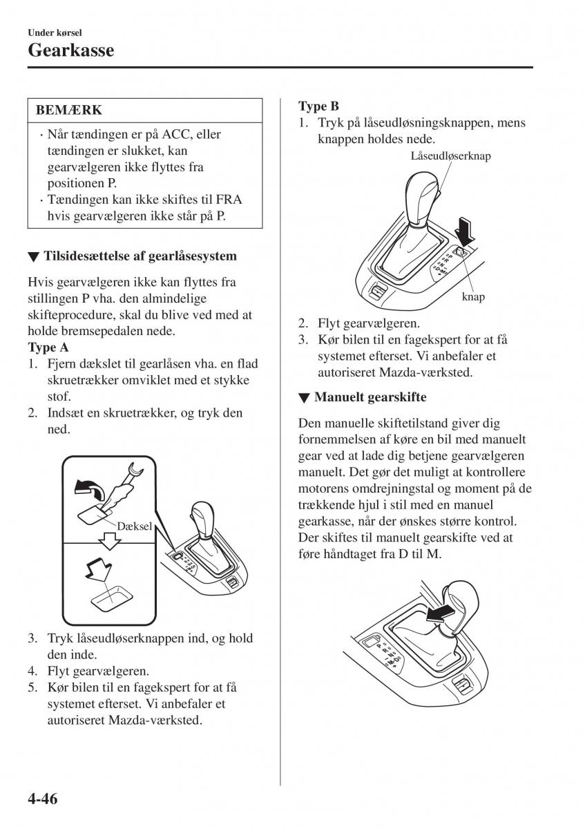 Mazda CX 3 Bilens instruktionsbog / page 182