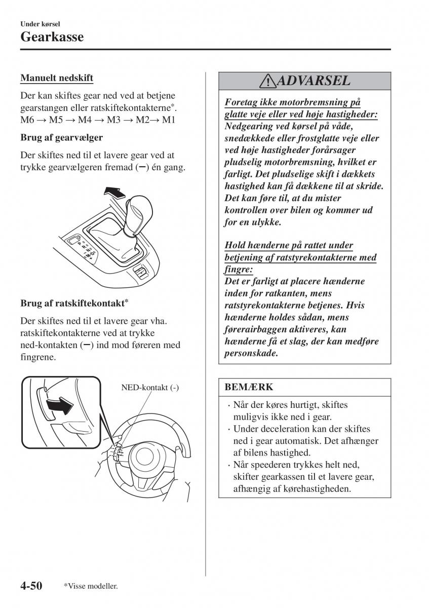 Mazda CX 3 Bilens instruktionsbog / page 186