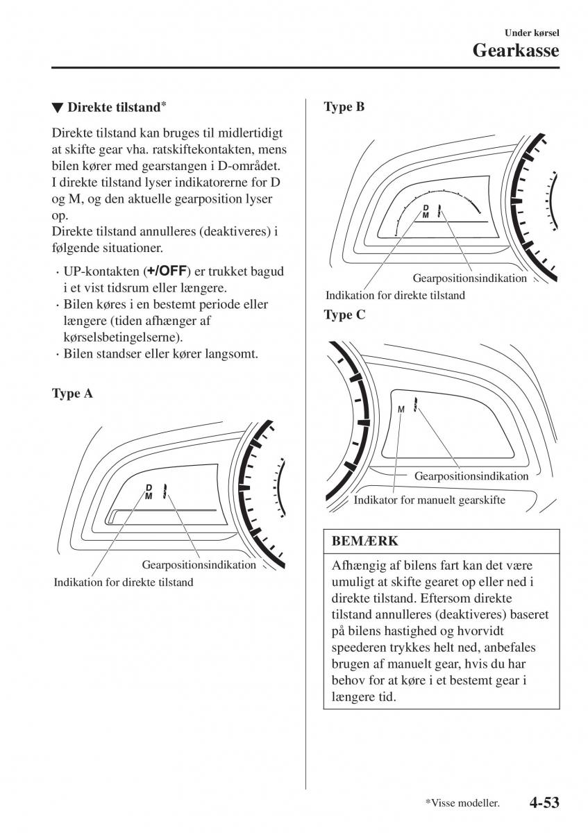 Mazda CX 3 Bilens instruktionsbog / page 189