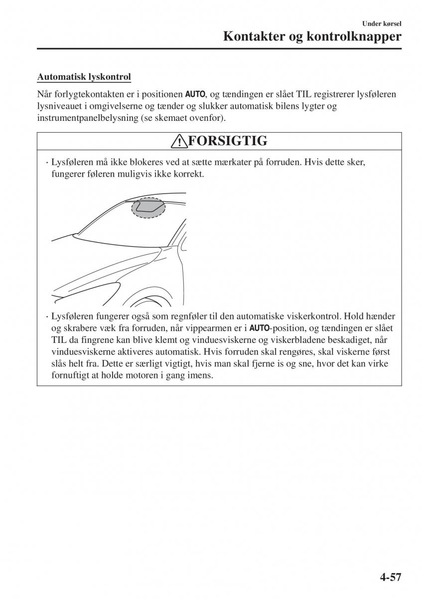 Mazda CX 3 Bilens instruktionsbog / page 193