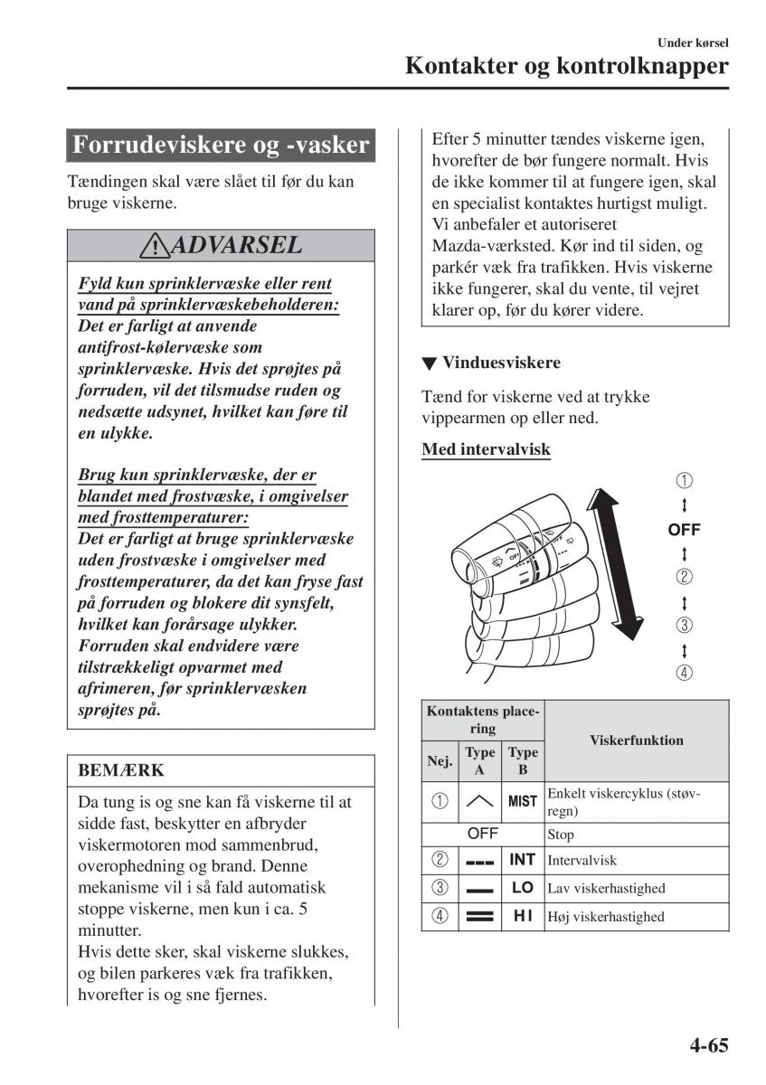 Mazda CX 3 Bilens instruktionsbog / page 201