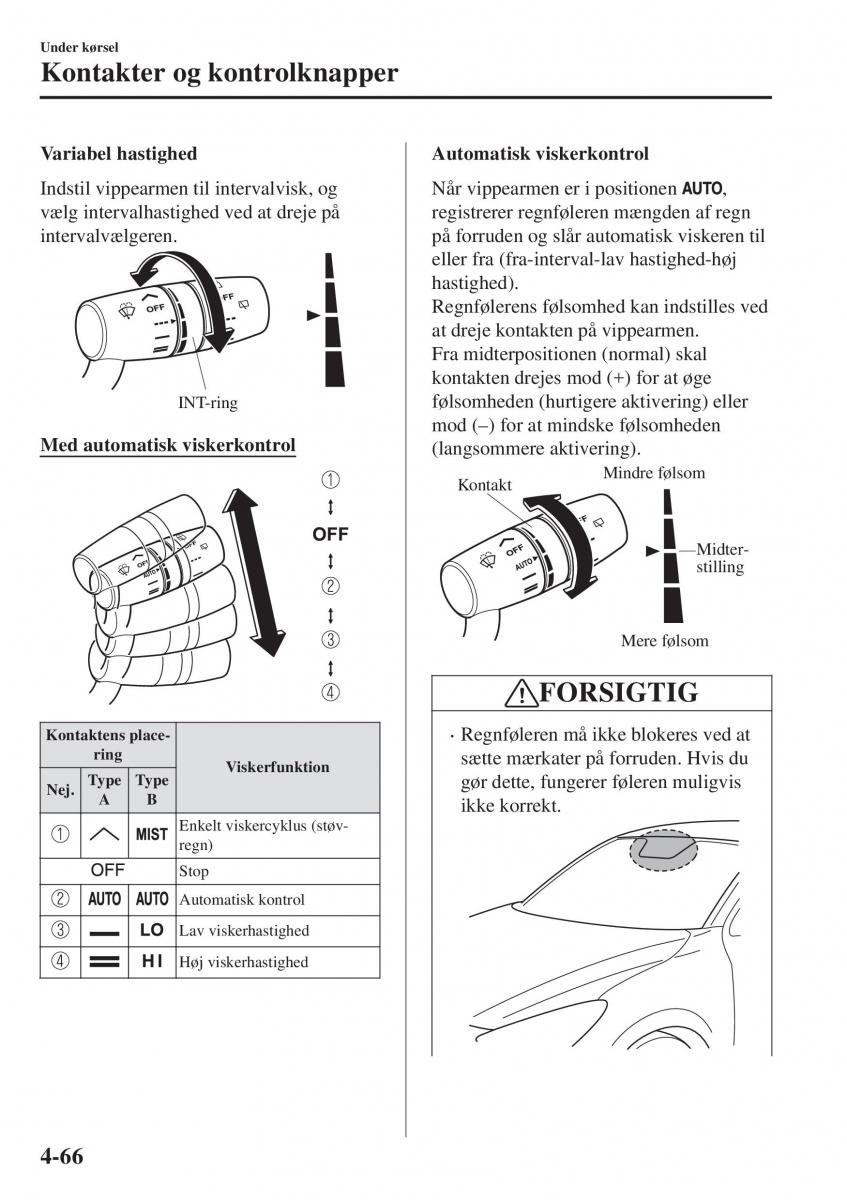 Mazda CX 3 Bilens instruktionsbog / page 202