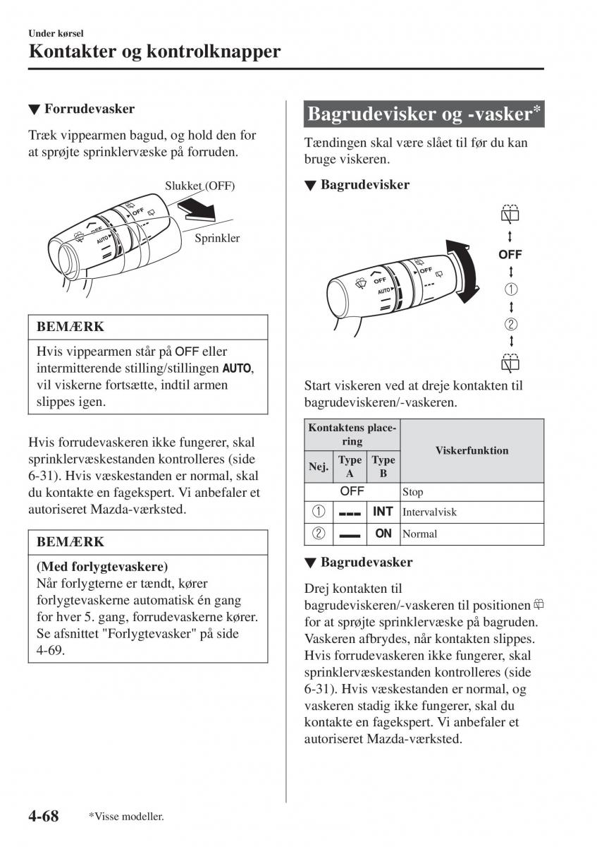 Mazda CX 3 Bilens instruktionsbog / page 204