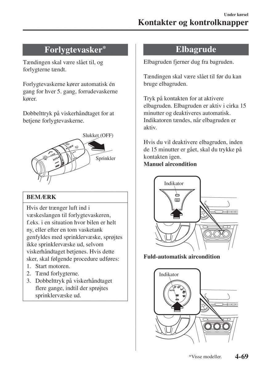 Mazda CX 3 Bilens instruktionsbog / page 205