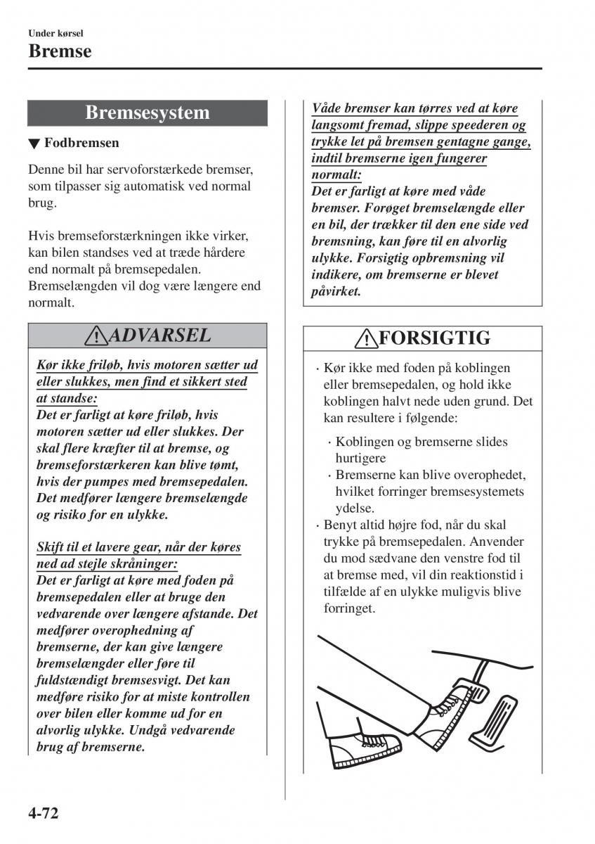 Mazda CX 3 Bilens instruktionsbog / page 208