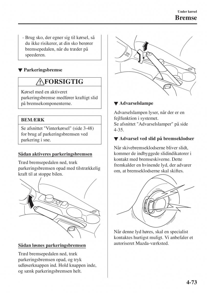 Mazda CX 3 Bilens instruktionsbog / page 209