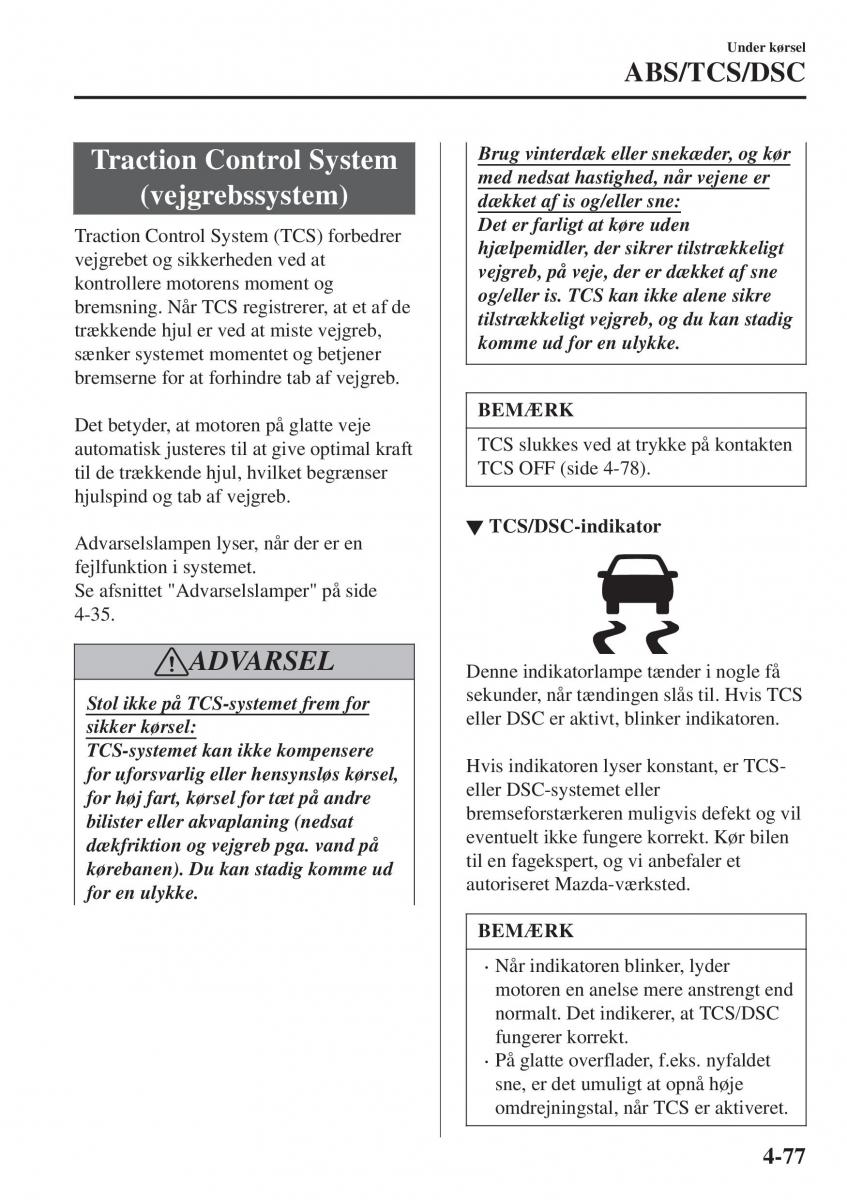 Mazda CX 3 Bilens instruktionsbog / page 213