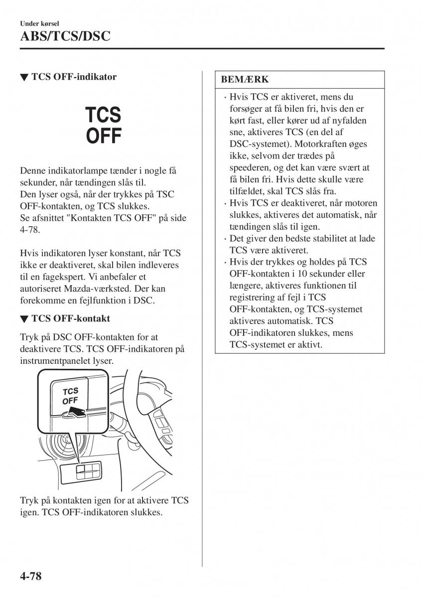 Mazda CX 3 Bilens instruktionsbog / page 214