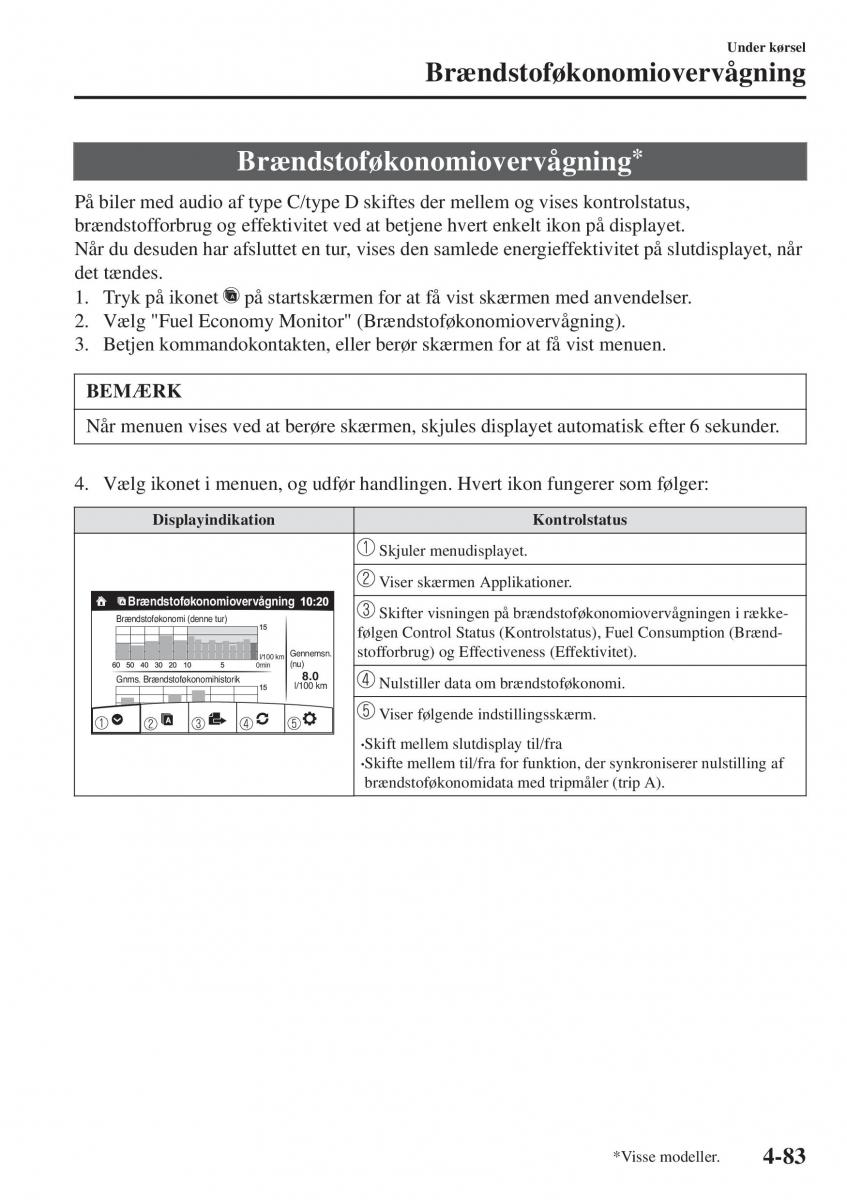 Mazda CX 3 Bilens instruktionsbog / page 219