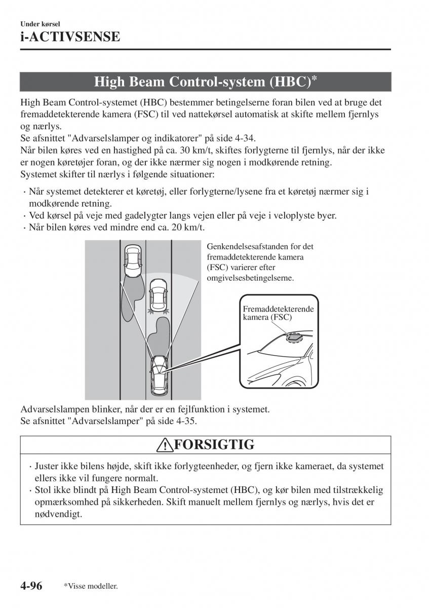 Mazda CX 3 Bilens instruktionsbog / page 232