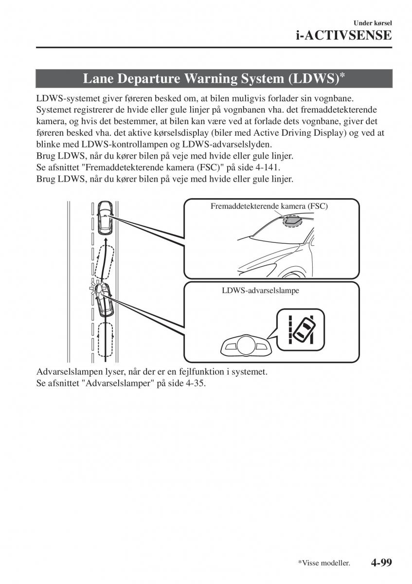 Mazda CX 3 Bilens instruktionsbog / page 235