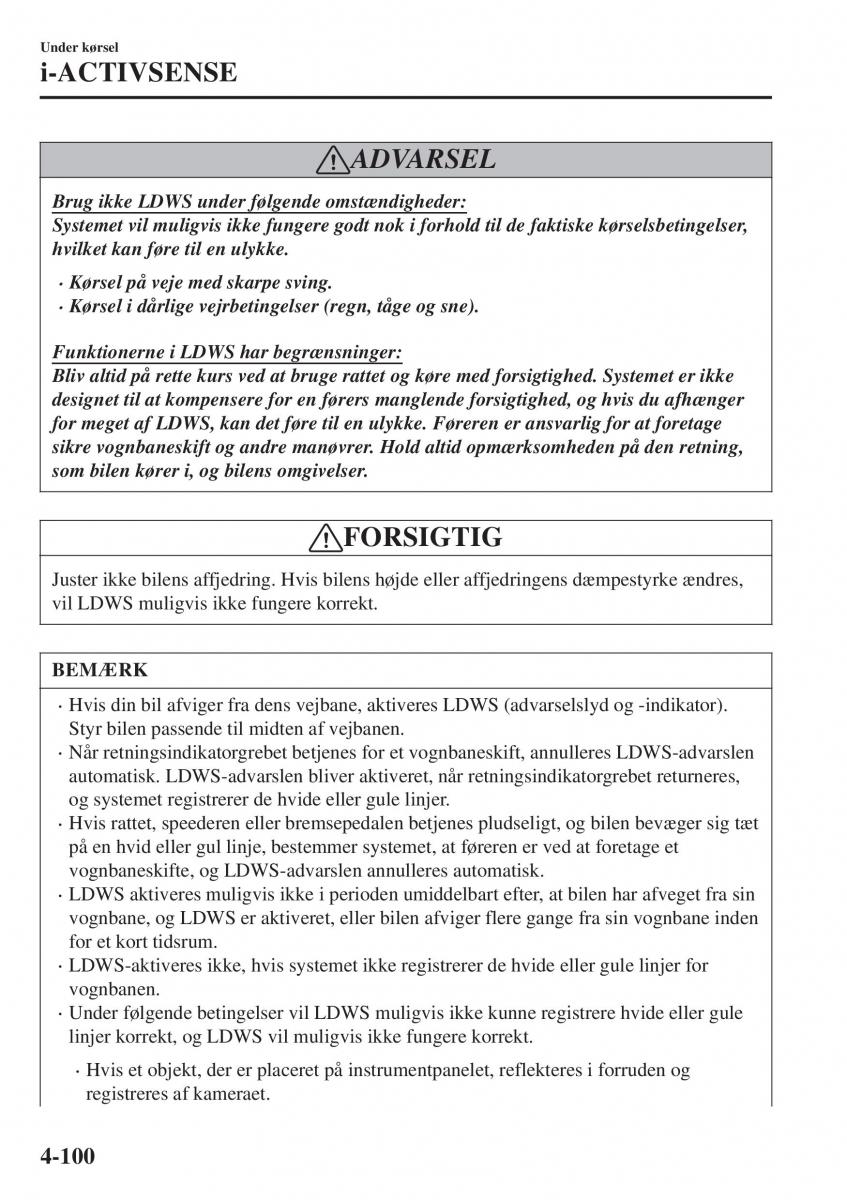 Mazda CX 3 Bilens instruktionsbog / page 236