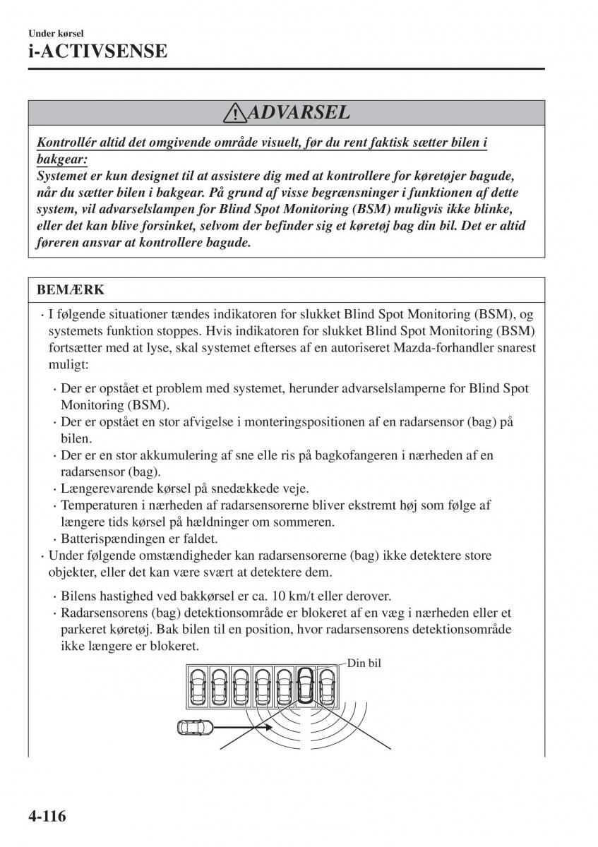 Mazda CX 3 Bilens instruktionsbog / page 252