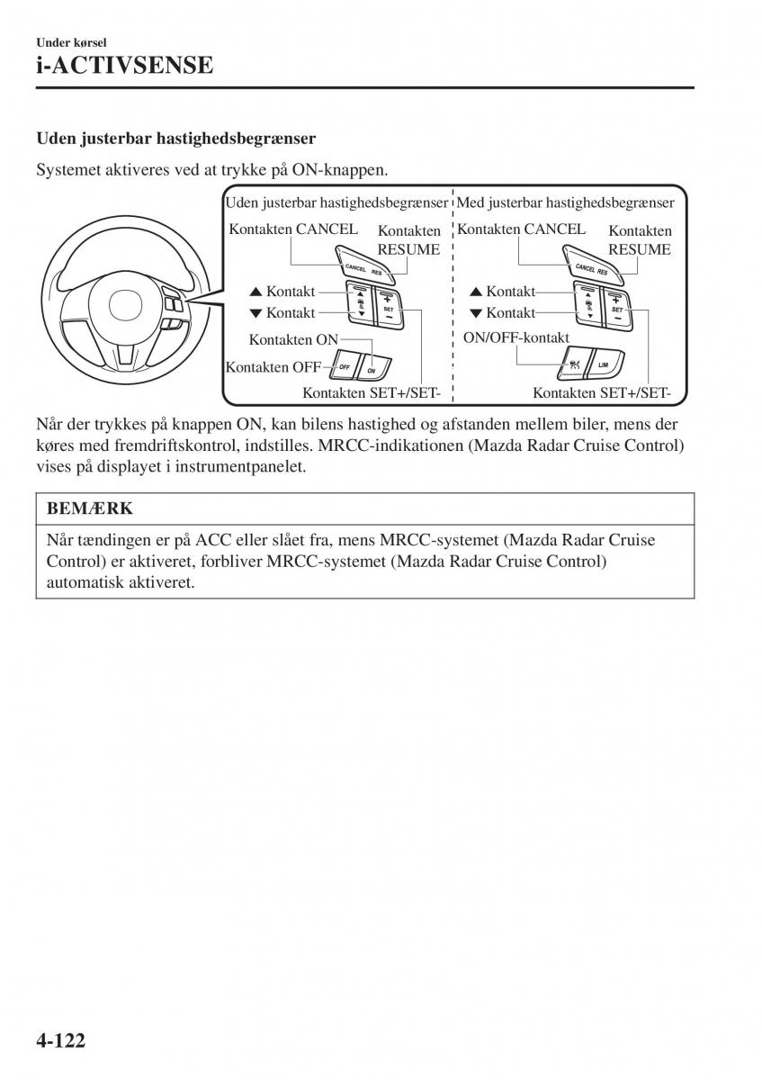 Mazda CX 3 Bilens instruktionsbog / page 258