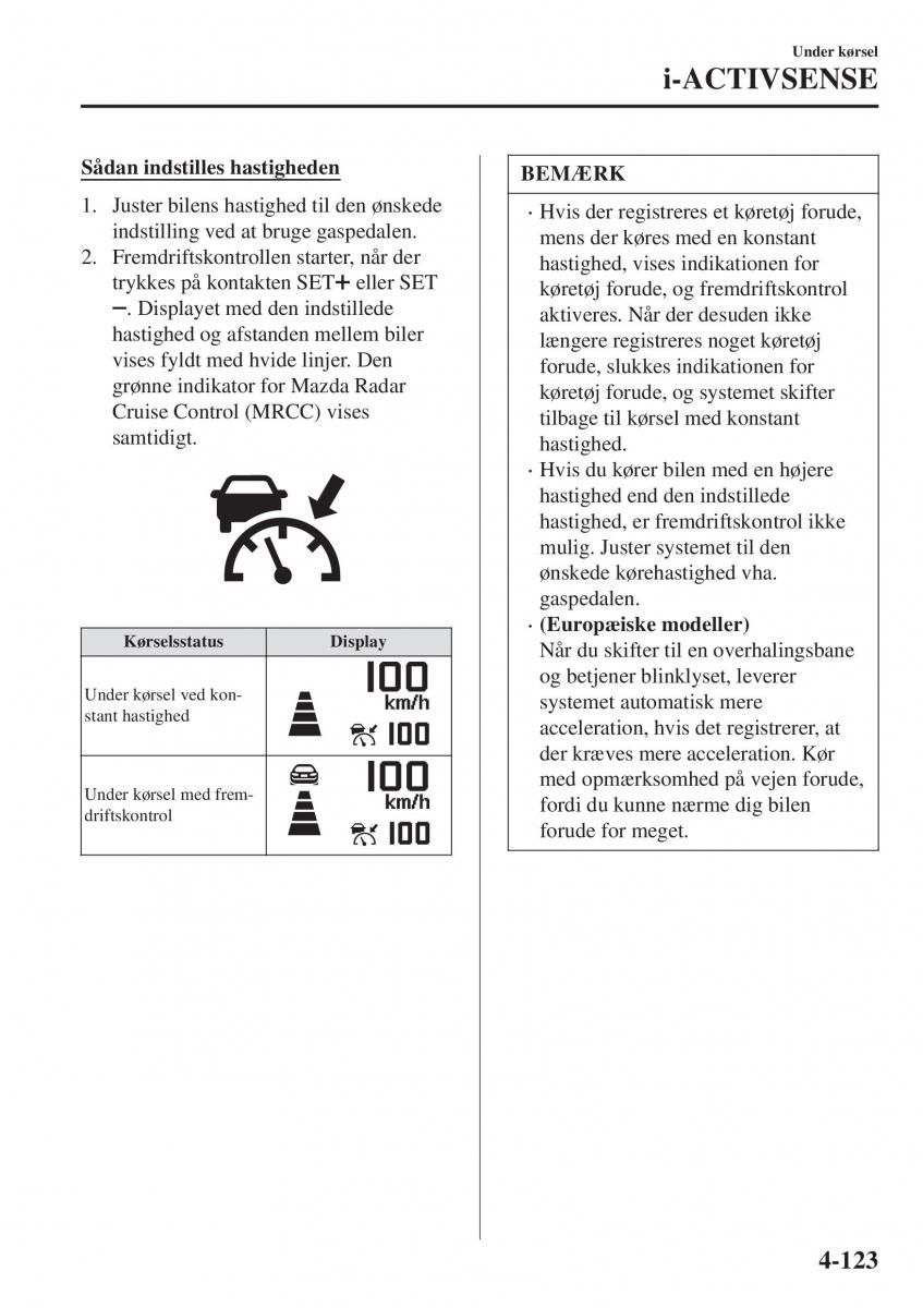 Mazda CX 3 Bilens instruktionsbog / page 259