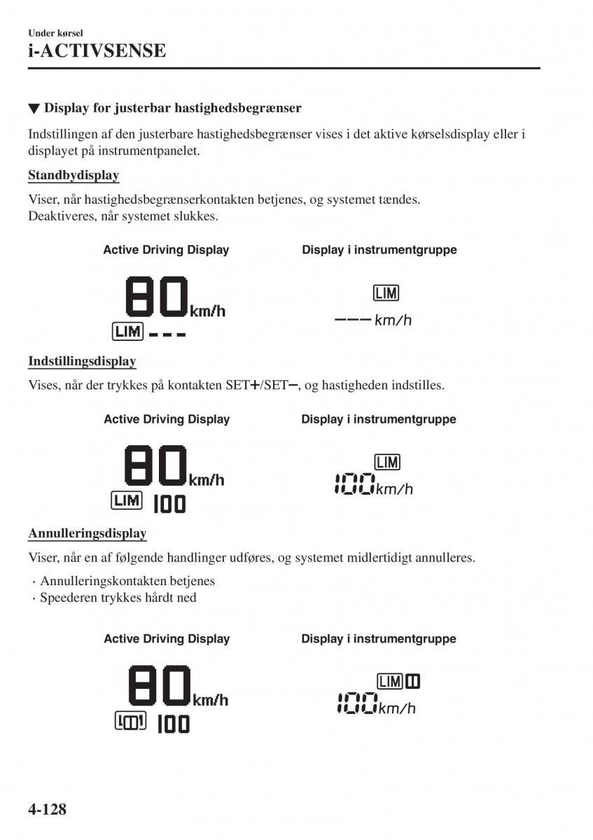 Mazda CX 3 Bilens instruktionsbog / page 264