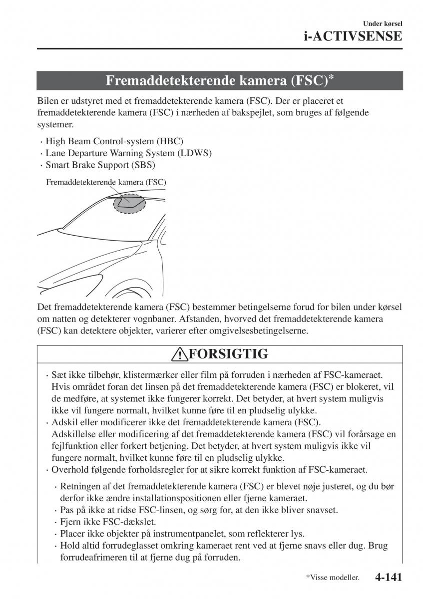 Mazda CX 3 Bilens instruktionsbog / page 277