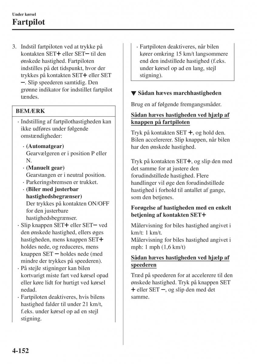 Mazda CX 3 Bilens instruktionsbog / page 288