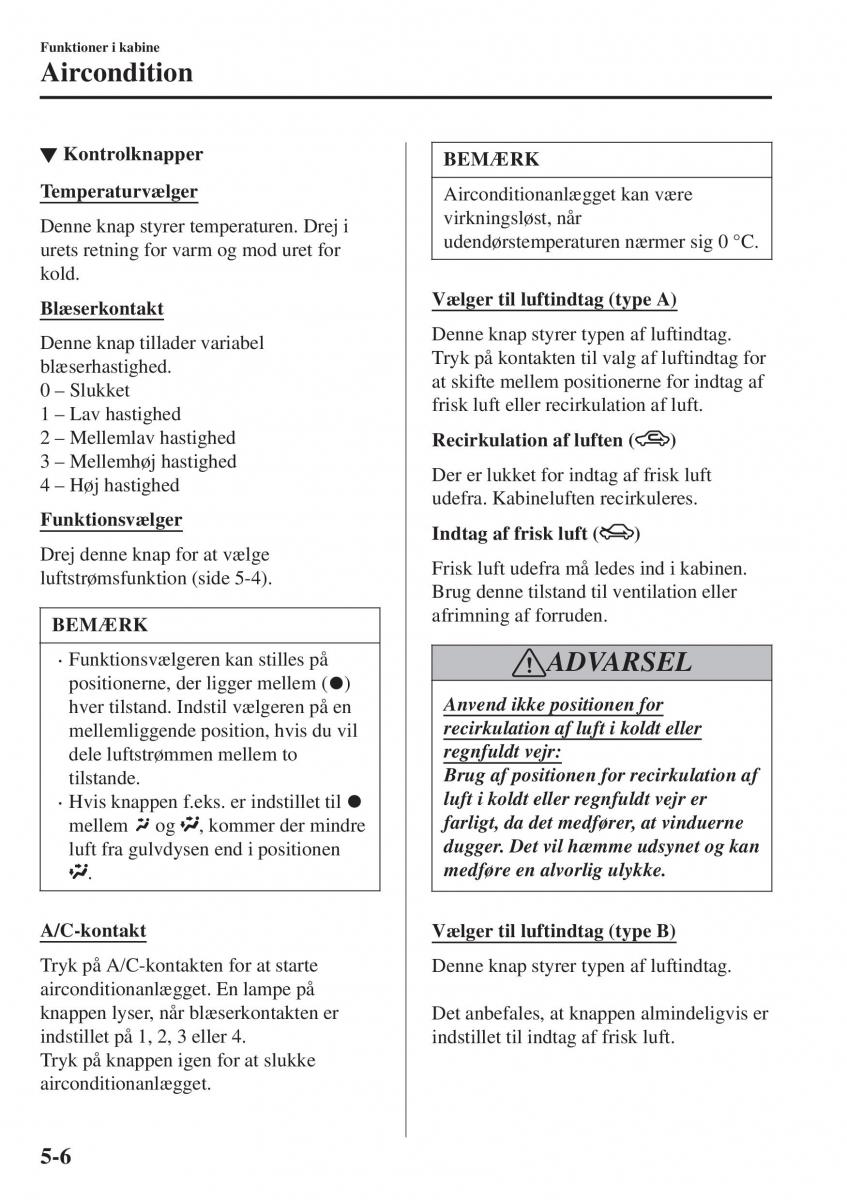 Mazda CX 3 Bilens instruktionsbog / page 316