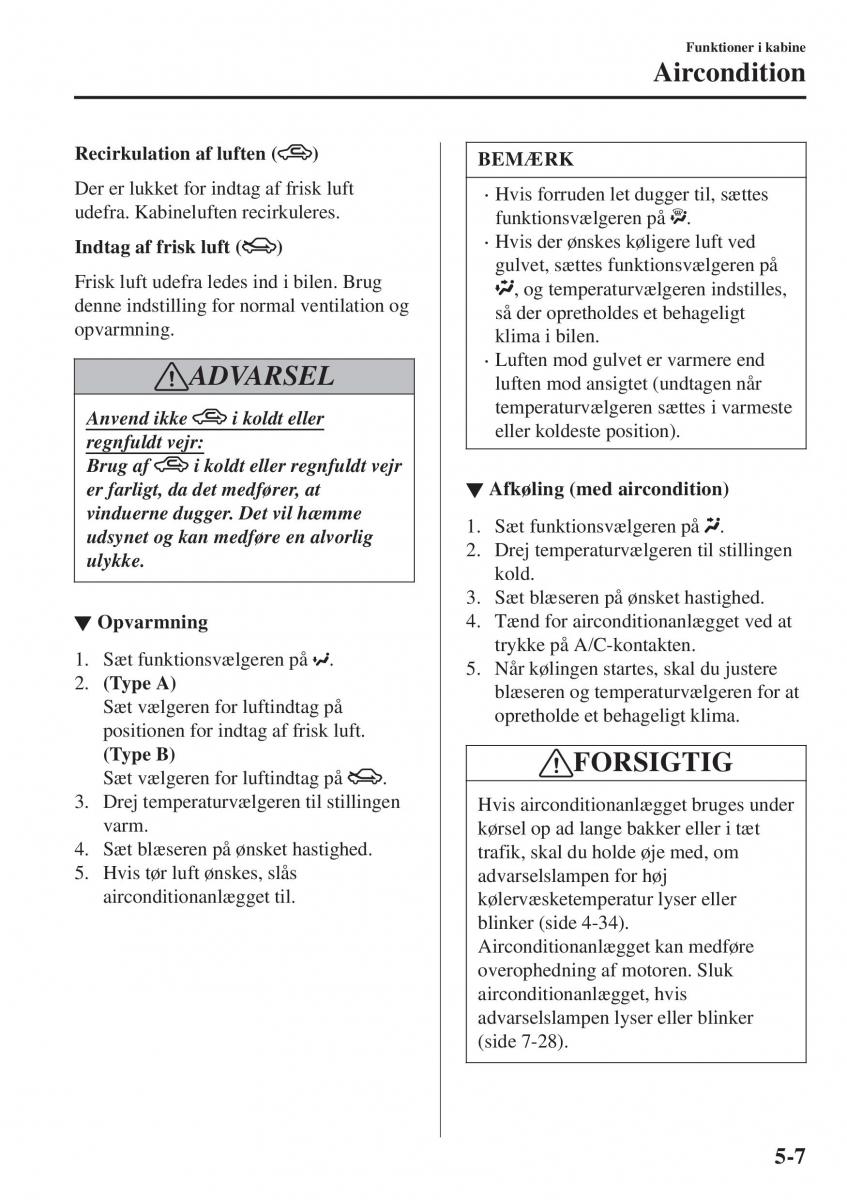 Mazda CX 3 Bilens instruktionsbog / page 317