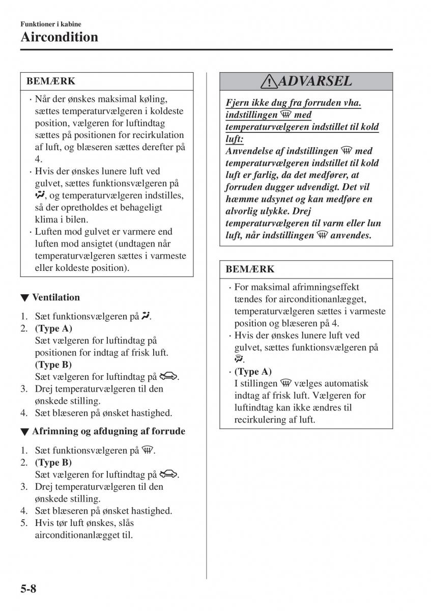 Mazda CX 3 Bilens instruktionsbog / page 318