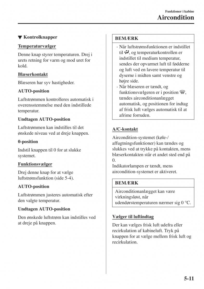 Mazda CX 3 Bilens instruktionsbog / page 321