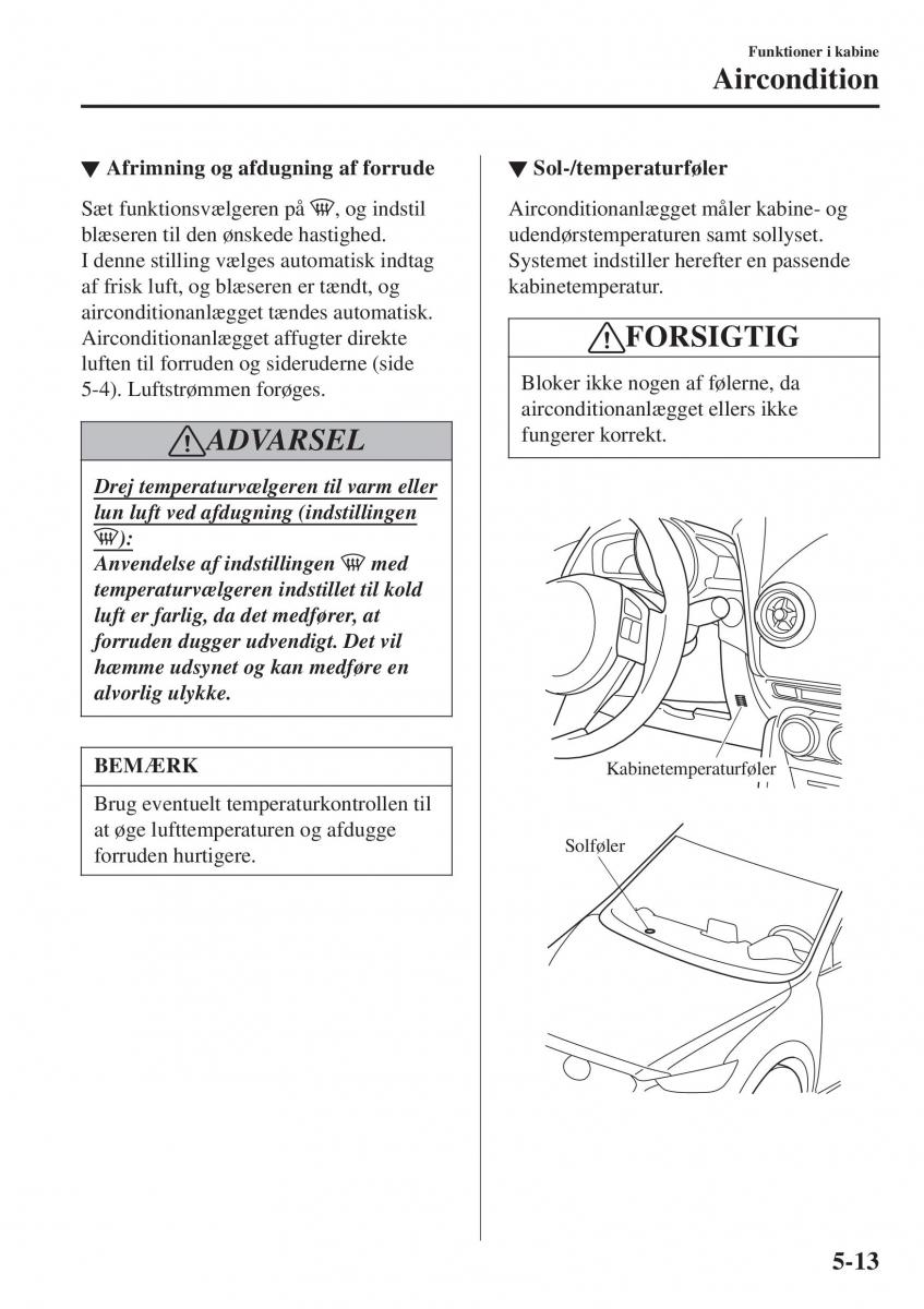 Mazda CX 3 Bilens instruktionsbog / page 323