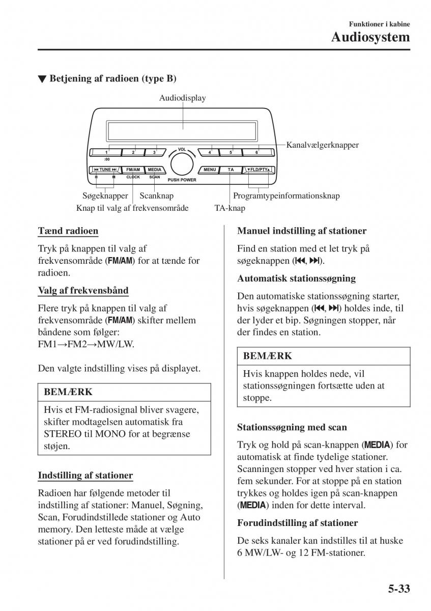 Mazda CX 3 Bilens instruktionsbog / page 343