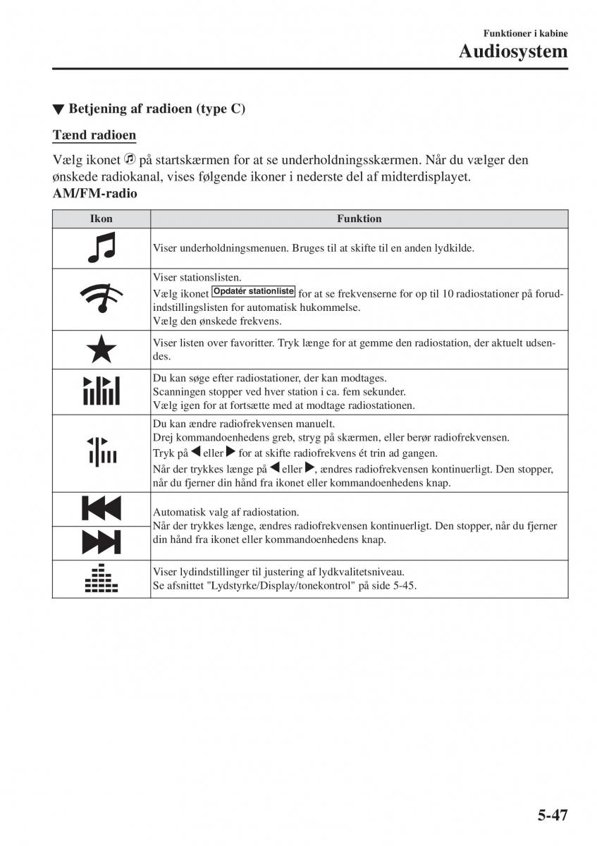 Mazda CX 3 Bilens instruktionsbog / page 357