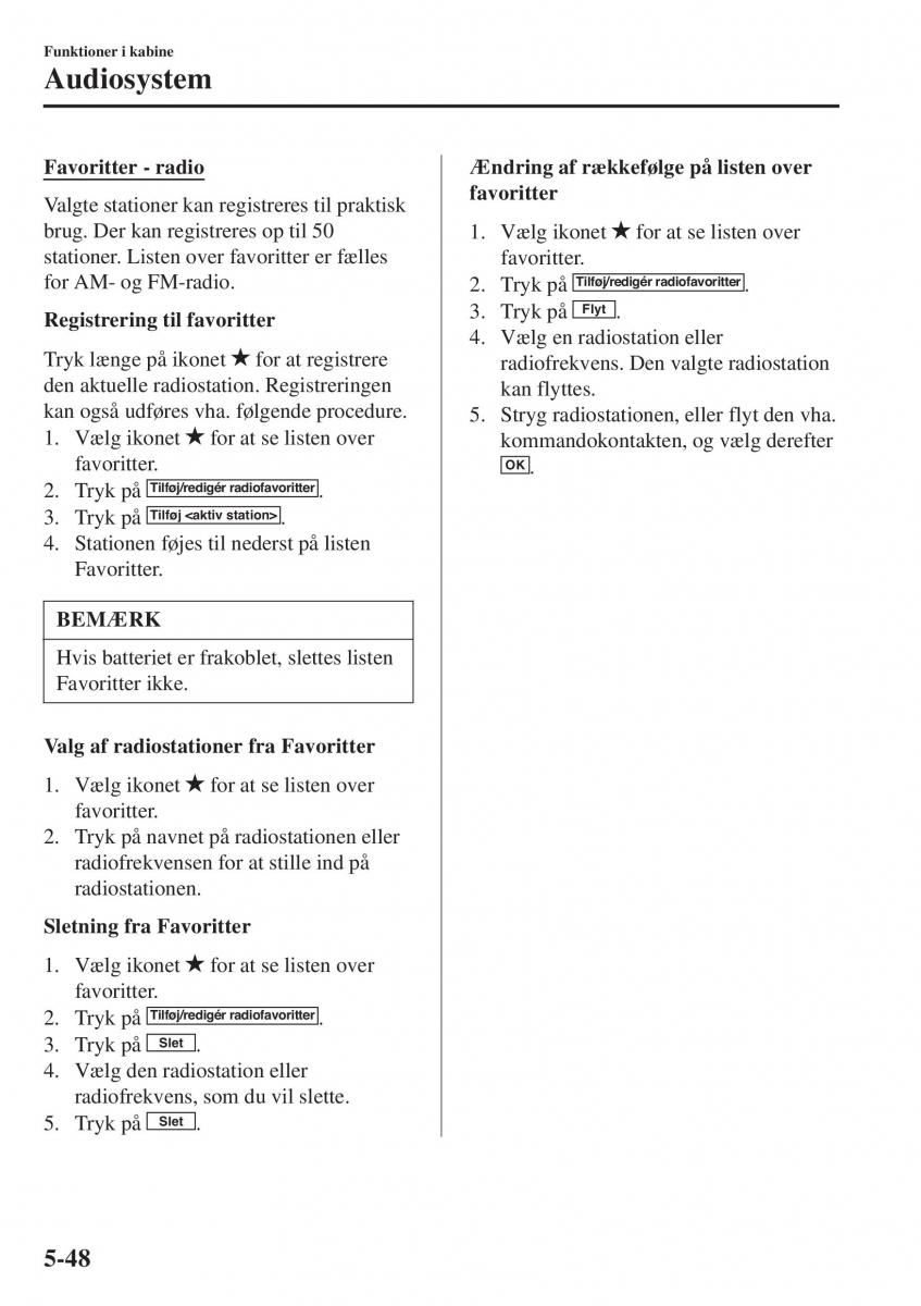 Mazda CX 3 Bilens instruktionsbog / page 358