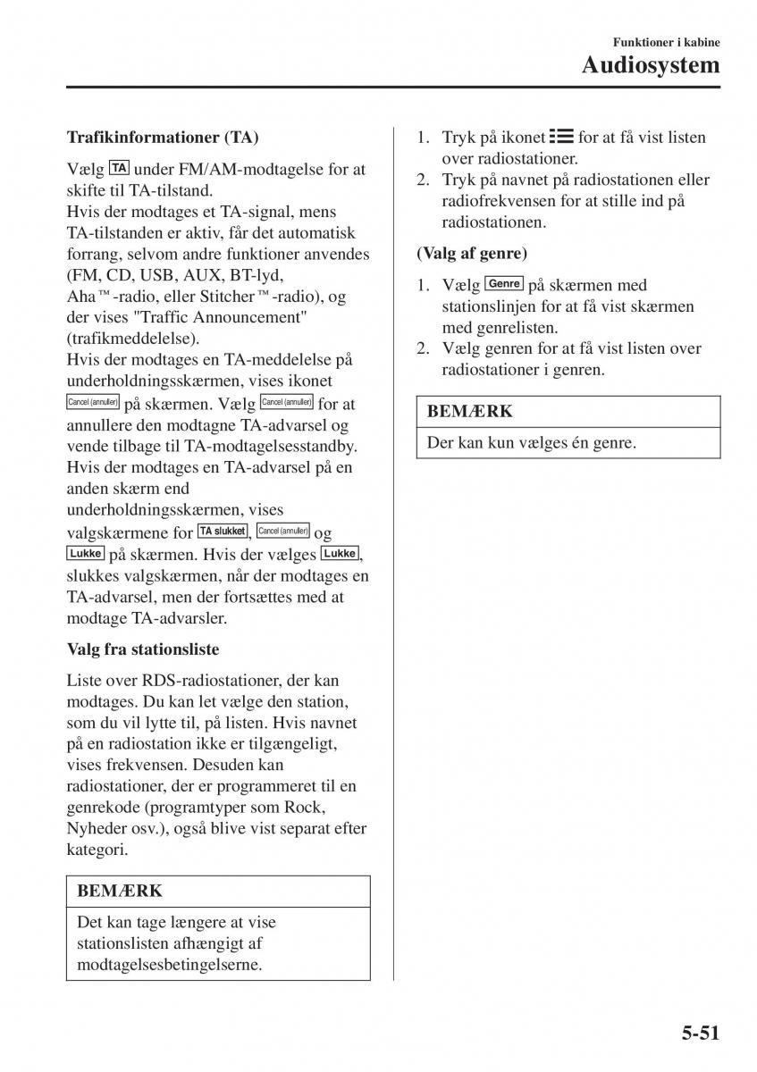 Mazda CX 3 Bilens instruktionsbog / page 361