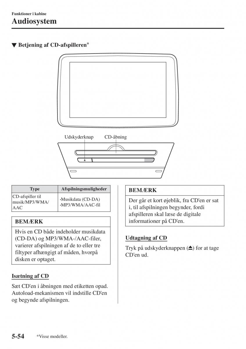 Mazda CX 3 Bilens instruktionsbog / page 364