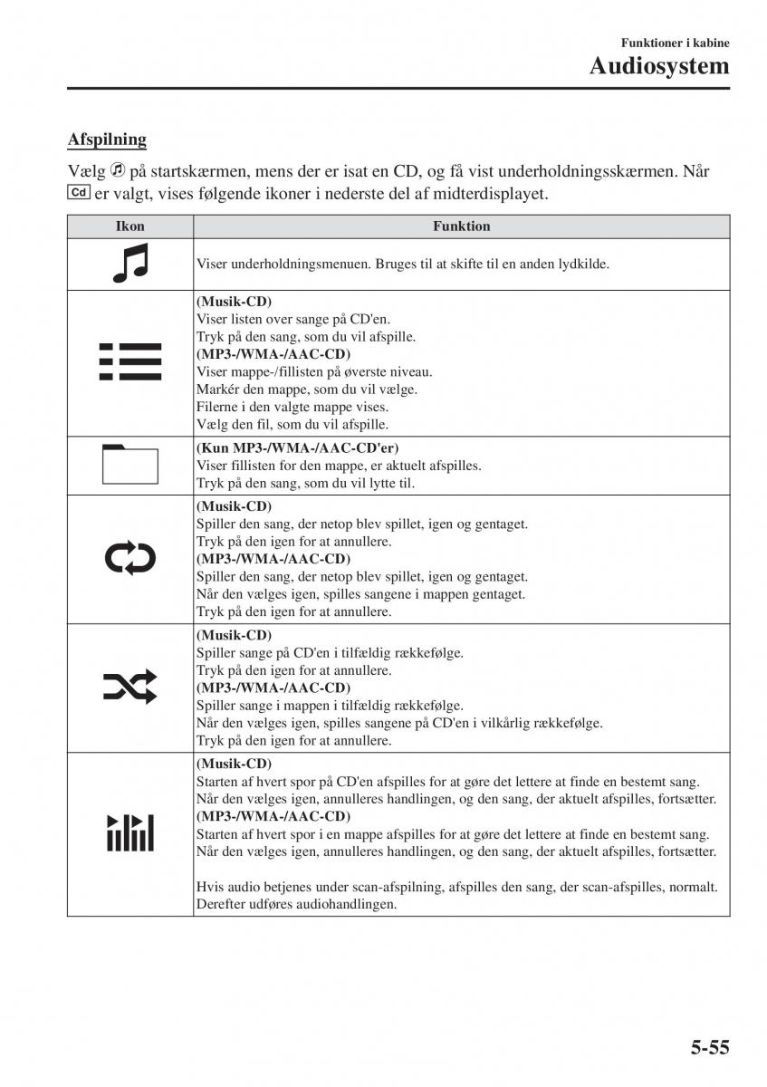 Mazda CX 3 Bilens instruktionsbog / page 365