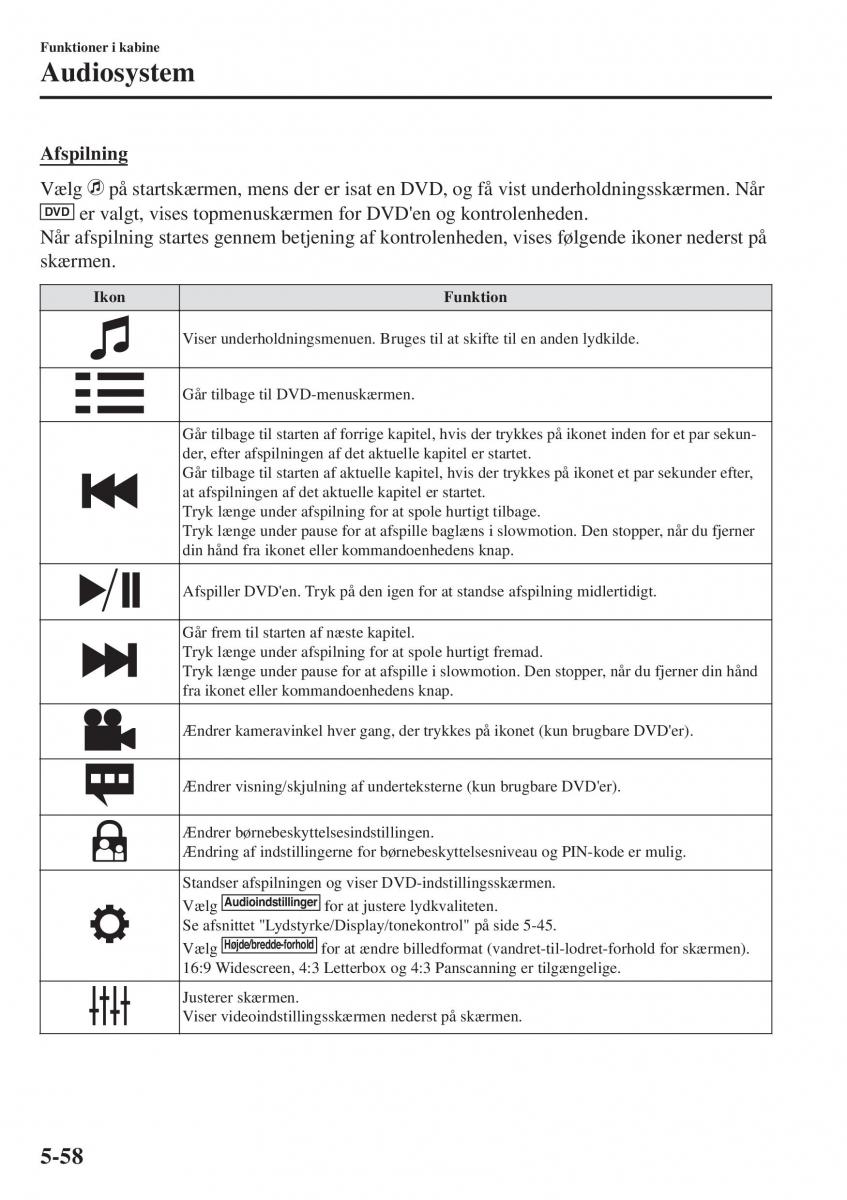 Mazda CX 3 Bilens instruktionsbog / page 368