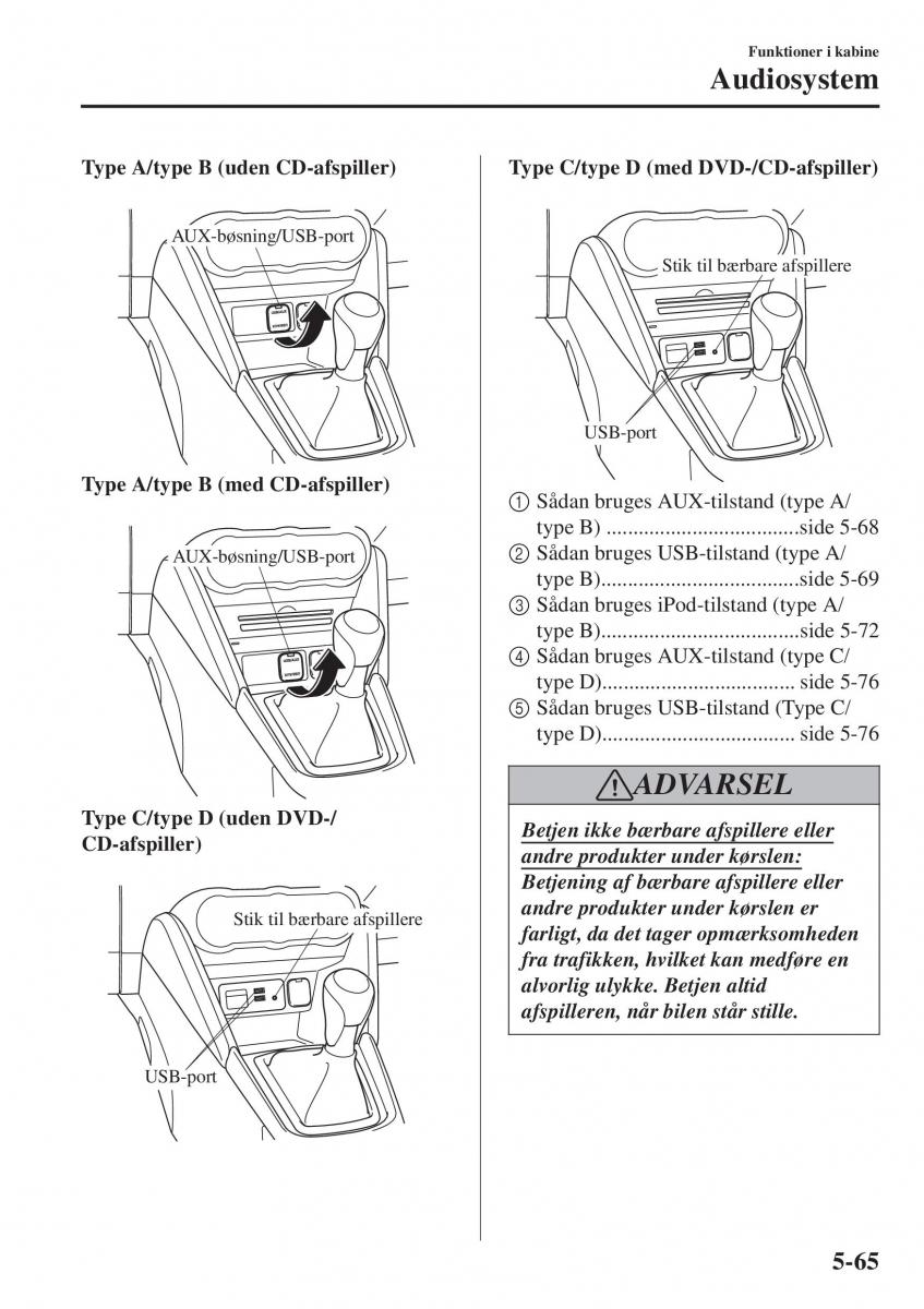 Mazda CX 3 Bilens instruktionsbog / page 375