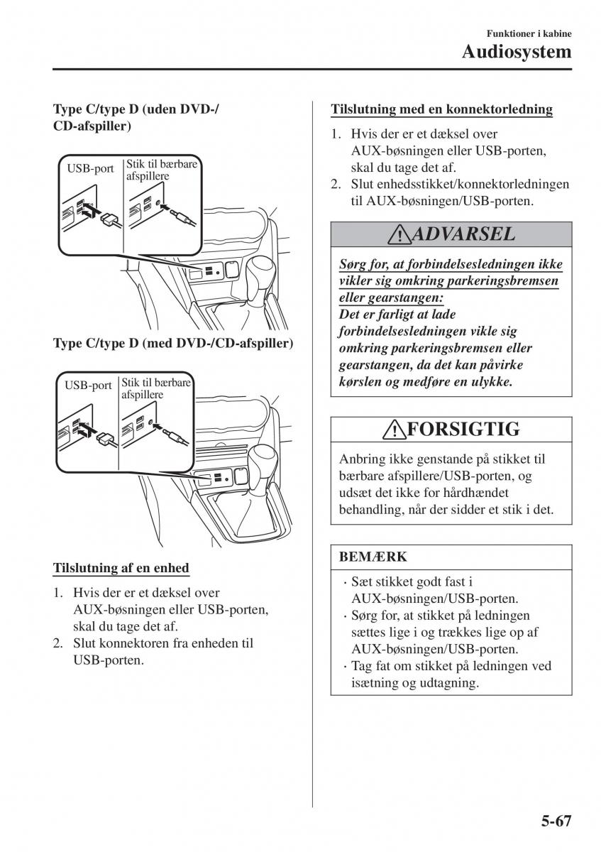 Mazda CX 3 Bilens instruktionsbog / page 377