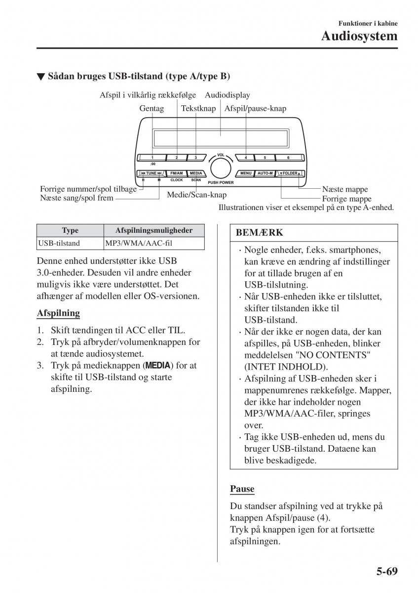 Mazda CX 3 Bilens instruktionsbog / page 379