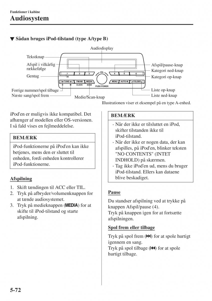 Mazda CX 3 Bilens instruktionsbog / page 382