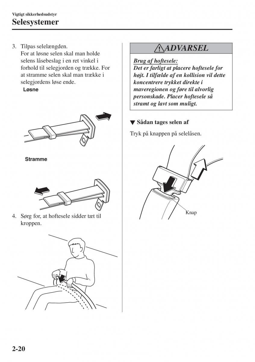 Mazda CX 3 Bilens instruktionsbog / page 40