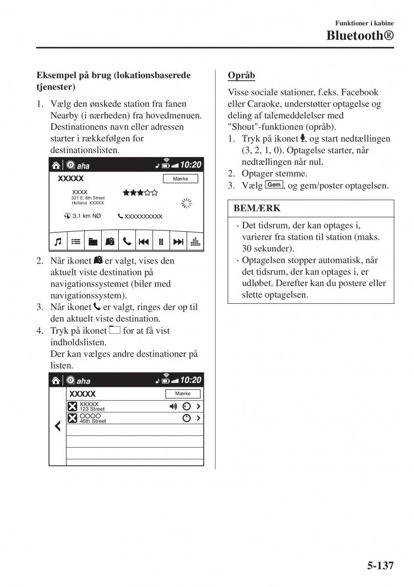 Mazda CX 3 Bilens instruktionsbog / page 447